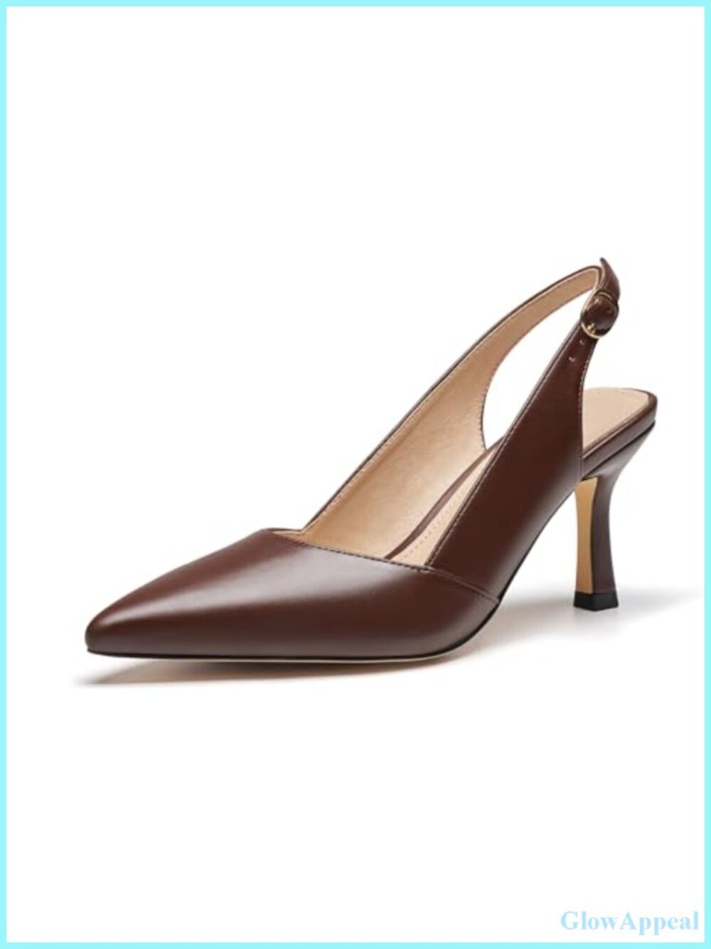 Slingback Kitten Heels Pointed Toe Pumps for Wedding Office Party